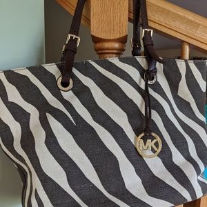 Zebra stripe Michael Kors purse
